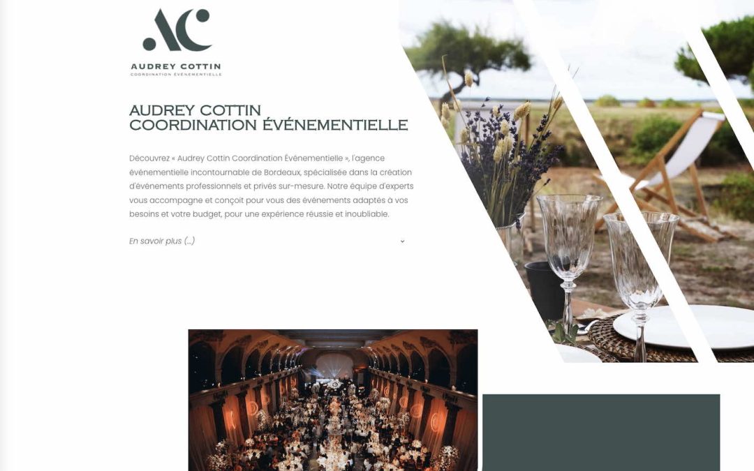 Création de site internet pour Audrey Cottin Événementielle à Bordeaux