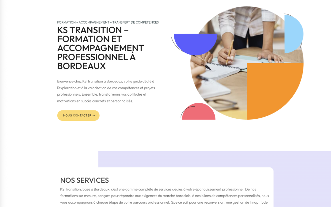 Création de site internet pour KS Transition à Bordeaux