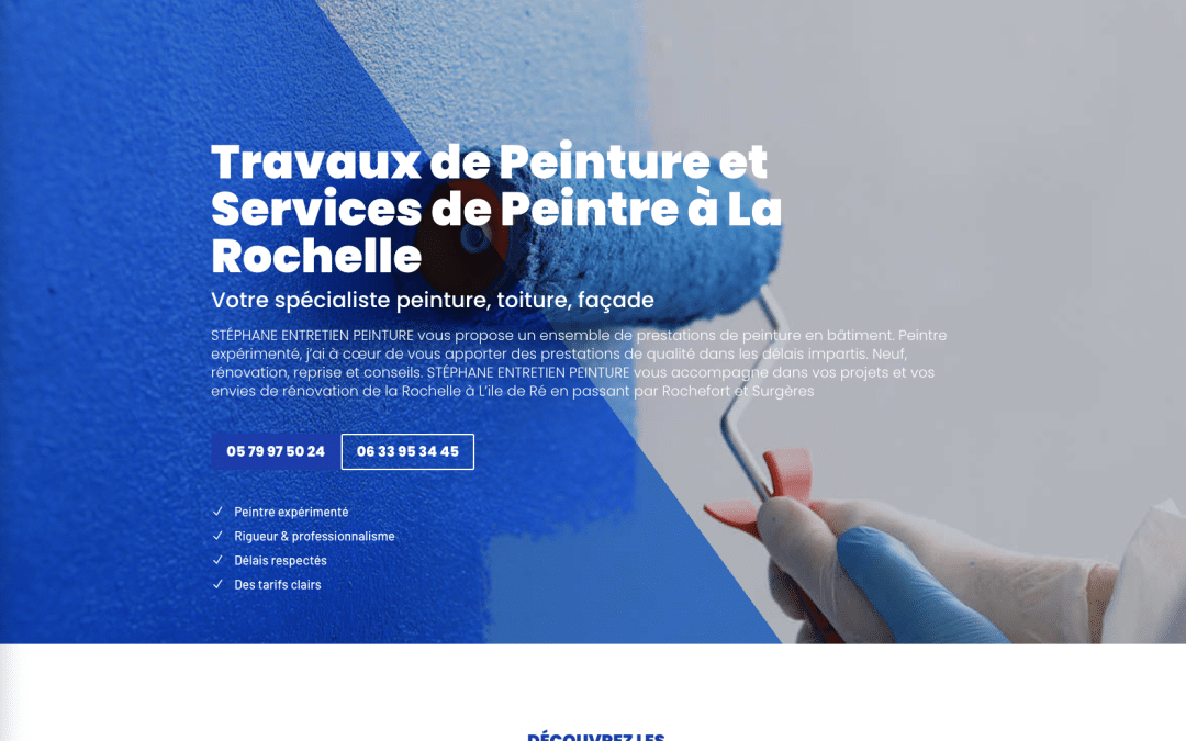 Création de site internet pour Entreprise de Peinture Stéphane à La Rochelle