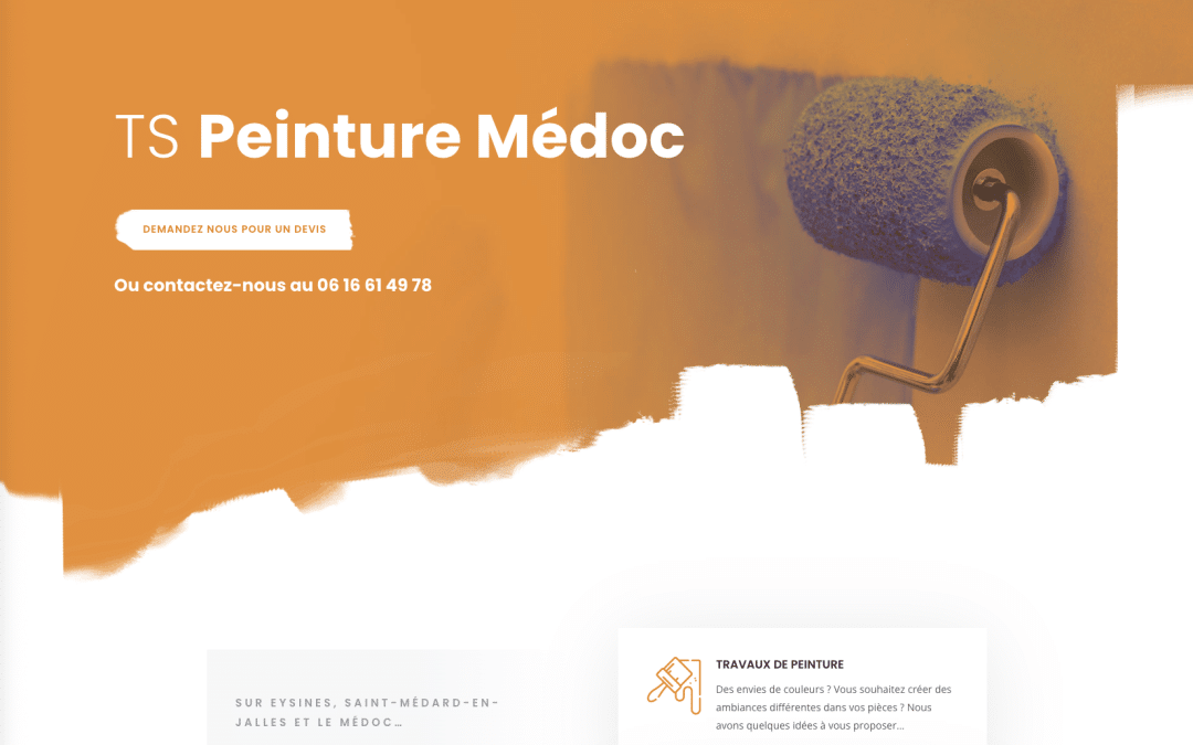 Création de site internet pour TS Peinture Médoc à Saint-Médard-en-Jalles