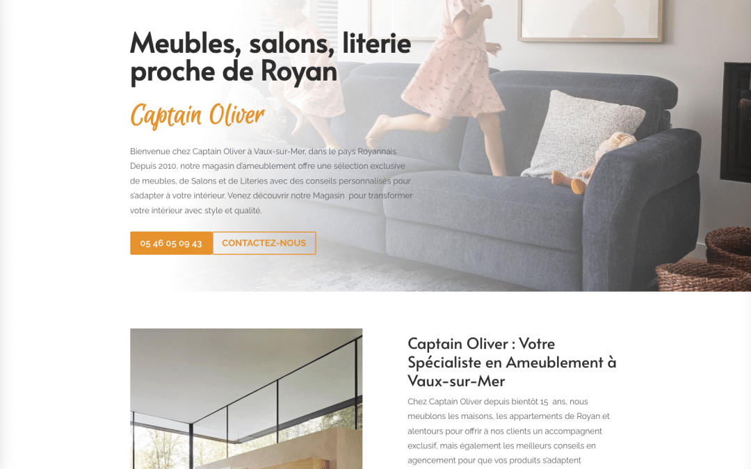 Création de site internet pour Captain Oliver à Royan