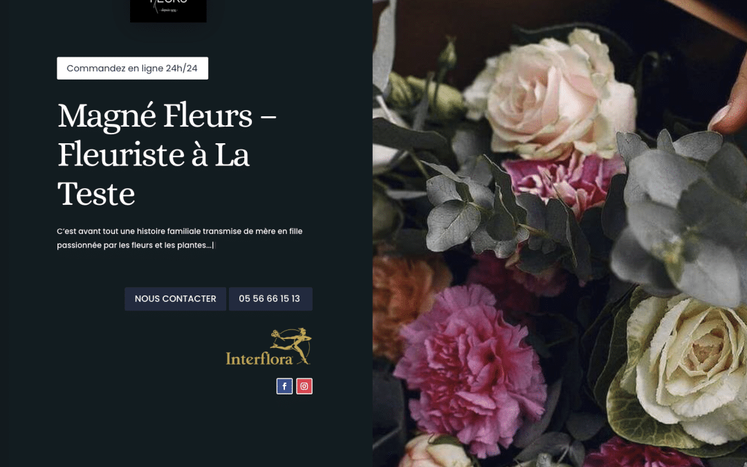 Création de site internet pour Magné Fleurs à La Teste-de-Buch