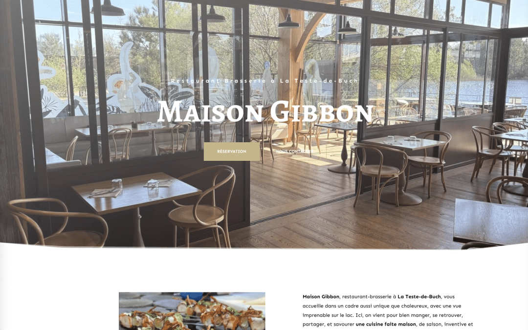 Création de site internet pour MAISON GIBBON à La Teste de Buch