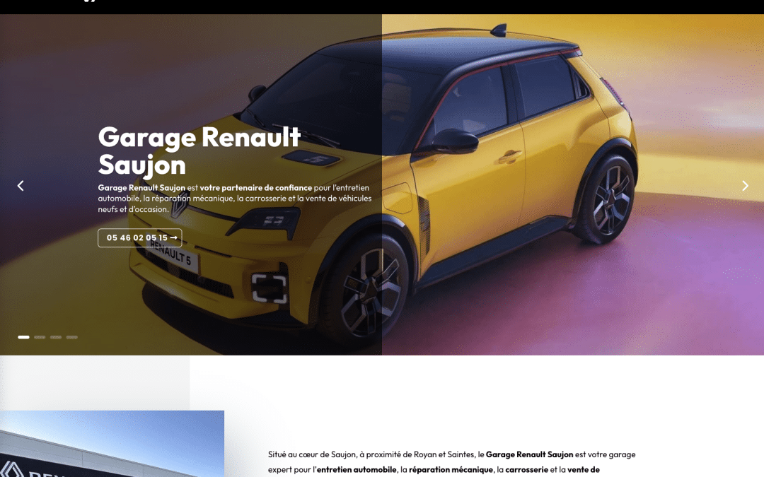 Création de site internet pour le Garage Renault à Saujon