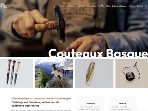 Réalisation web Couteau Basque Réalisation web Couteau Basque