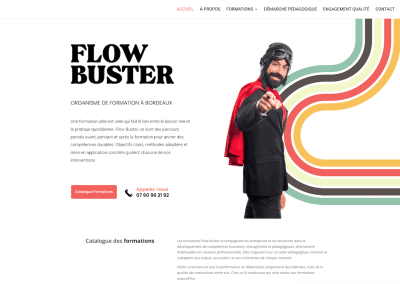 Réalisation web et communication pour Flow Buster