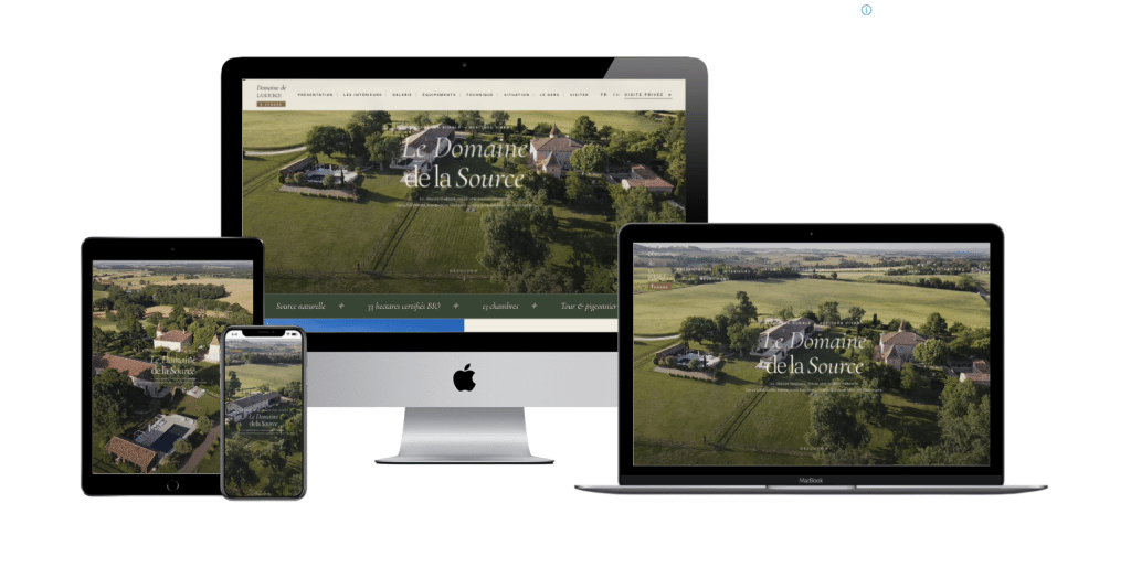Site créé pour Domaine de la Source