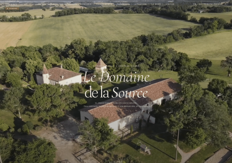 Site créé pour Domaine de la Source