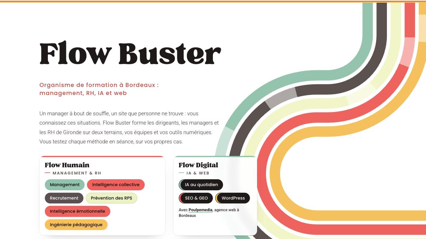 Aperçu du site Flow Buster