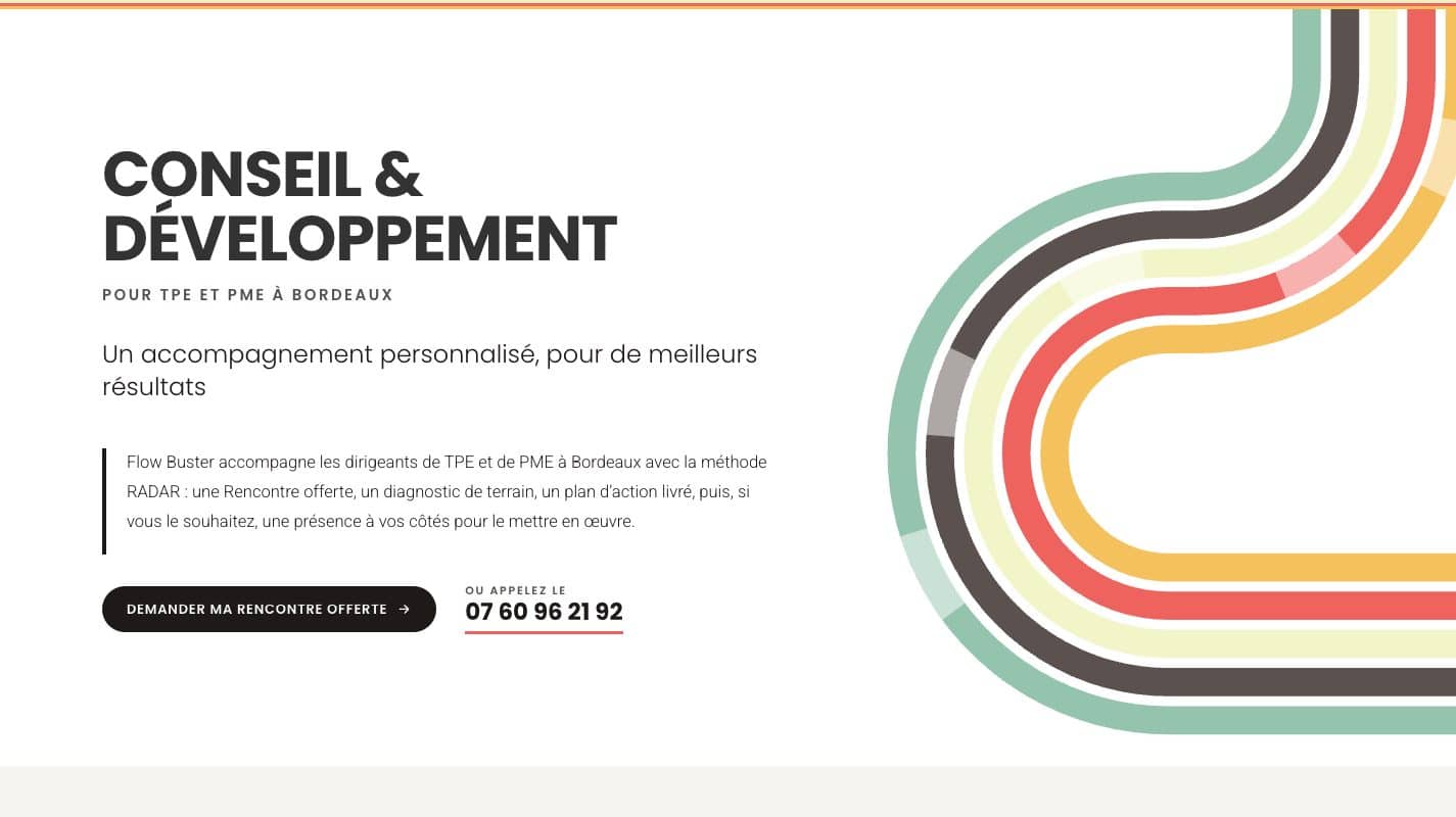 Aperçu du site Flow Buster