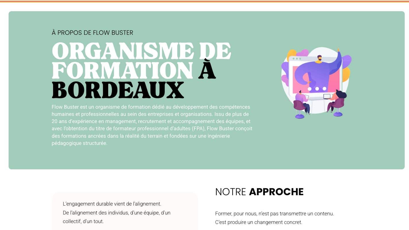 Aperçu du site Flow Buster