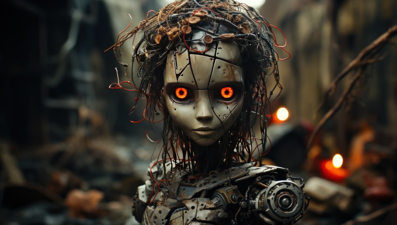 une ia malfaisante au yeux rouge