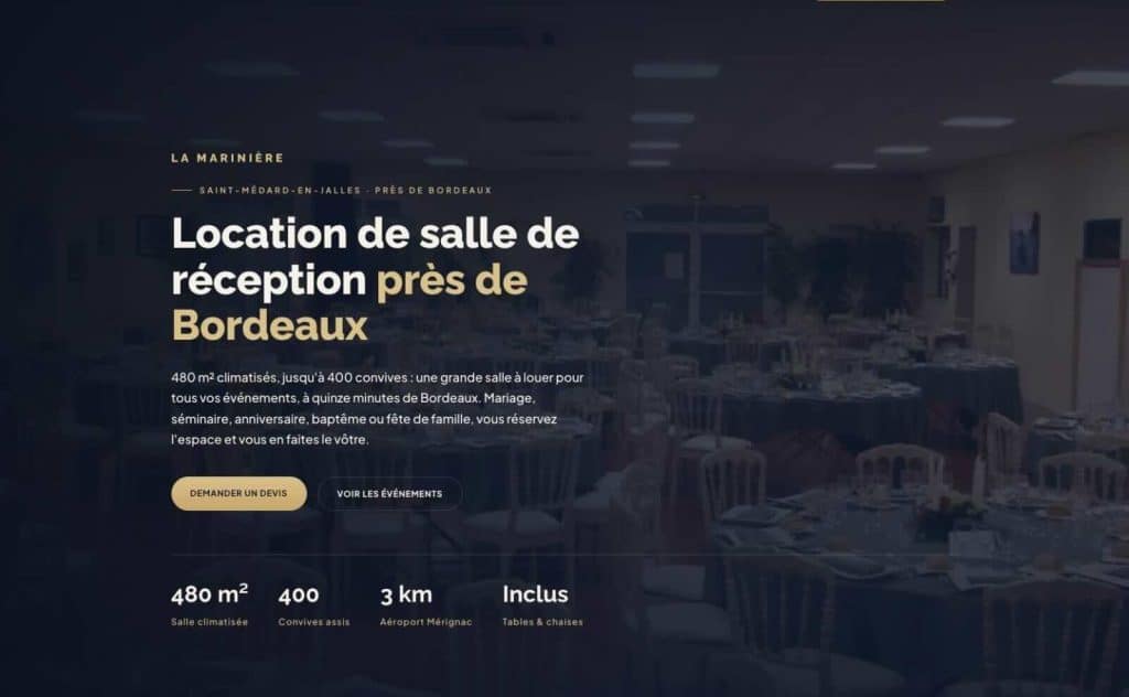 Site créé pour La Marinière
