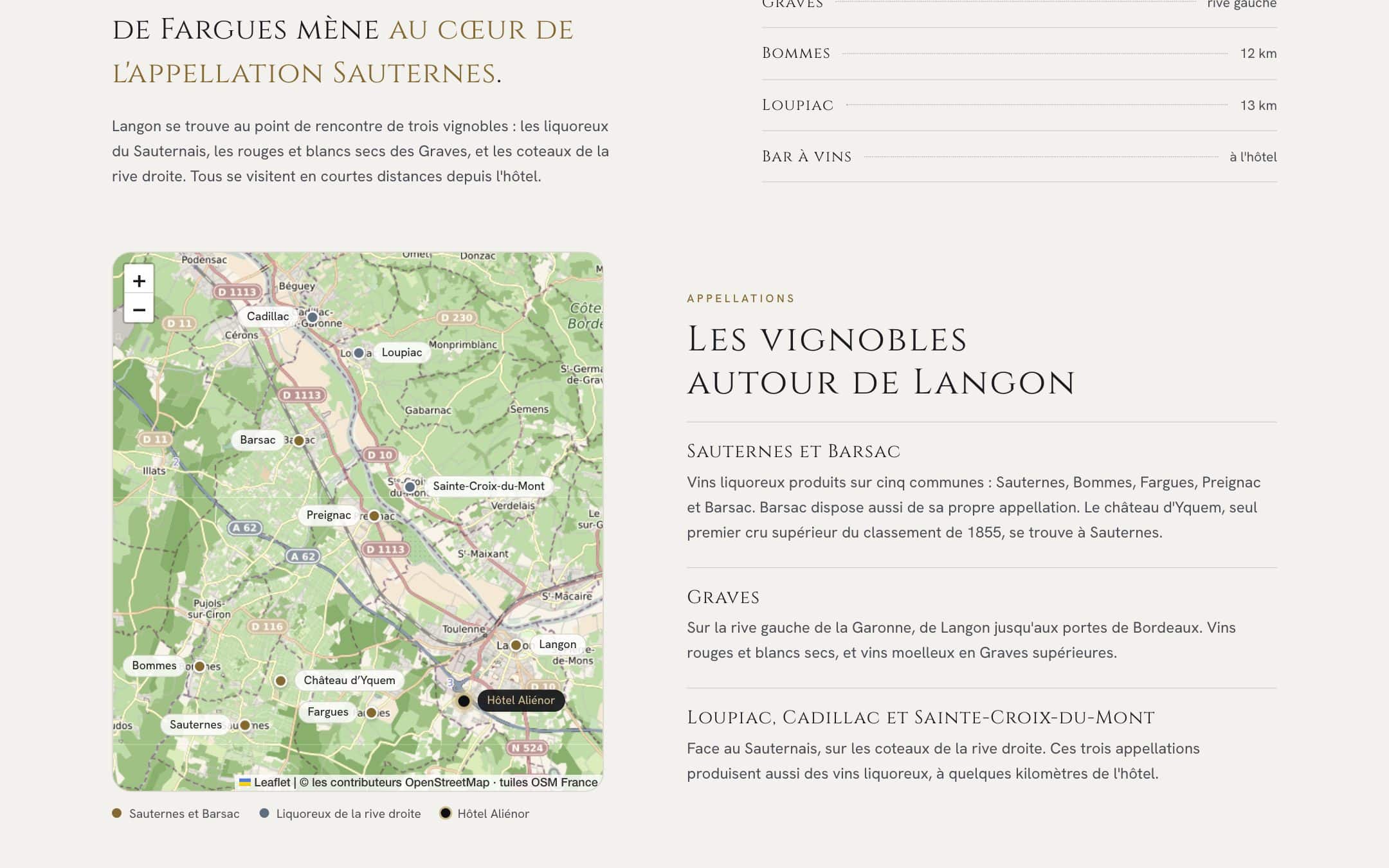 Aperçu du site Hôtel Aliénor